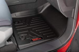 Toyota Tundra Floor Mats - Front + Rear - Rough Country - Heavy Duty Floor Mats and Rear Cargo Liners - '22-'25